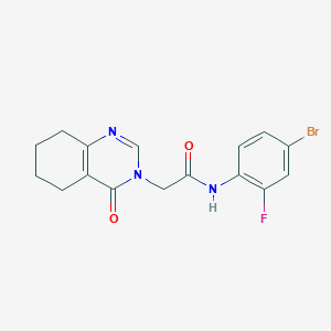 molecular formula C16H15BrFN3O2 B2934826 N-(4-bromo-2-fluorophenyl)-2-(4-oxo-5,6,7,8-tetrahydroquinazolin-3(4H)-yl)acetamide CAS No. 1251568-17-8