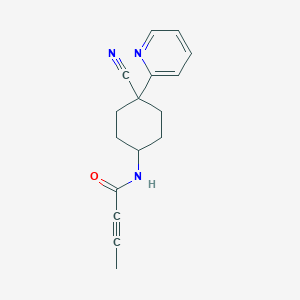 N-(4-Cyano-4-pyridin-2-ylcyclohexyl)but-2-ynamide
