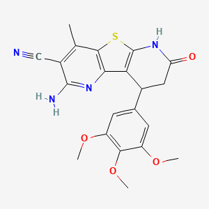 2-Amino-4-methyl-7-oxo-9-(3,4,5-trimethoxyphenyl)-6,7,8,9-tetrahydrothieno[2,3-b:4,5-b']dipyridine-3-carbonitrile