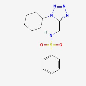 N-((1-cyclohexyl-1H-tetrazol-5-yl)methyl)benzenesulfonamide