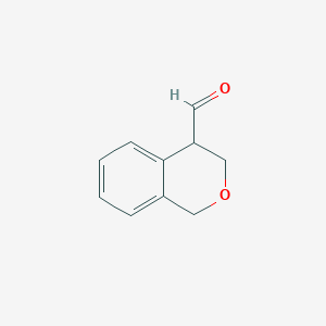 molecular formula C10H10O2 B2934867 Isochroman-4-carbaldehyde CAS No. 1212021-95-8