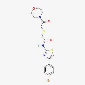 N-(4-(4-bromophenyl)thiazol-2-yl)-2-((2-morpholino-2-oxoethyl)thio)acetamide