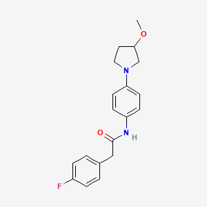 2-(4-Fluorophenyl)-N-[4-(3-methoxypyrrolidin-1-YL)phenyl]acetamide