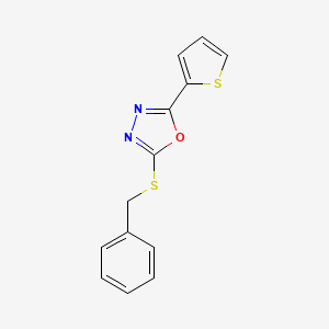 2-Benzylsulfanyl-5-thiophen-2-yl-[1,3,4]oxadiazole