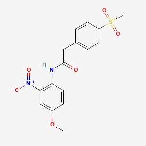 N-(4-methoxy-2-nitrophenyl)-2-(4-(methylsulfonyl)phenyl)acetamide