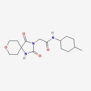 2-(2,4-dioxo-8-oxa-1,3-diazaspiro[4.5]dec-3-yl)-N-(4-methylcyclohexyl)acetamide