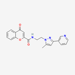 N-(2-(5-methyl-3-(pyridin-3-yl)-1H-pyrazol-1-yl)ethyl)-4-oxo-4H-chromene-2-carboxamide