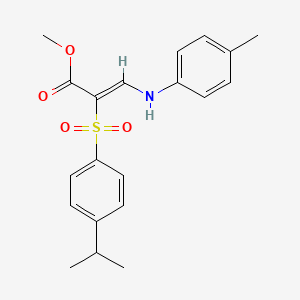 methyl (2Z)-2-[(4-isopropylphenyl)sulfonyl]-3-[(4-methylphenyl)amino]acrylate
