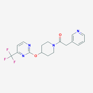 2-Pyridin-3-yl-1-[4-[4-(trifluoromethyl)pyrimidin-2-yl]oxypiperidin-1-yl]ethanone