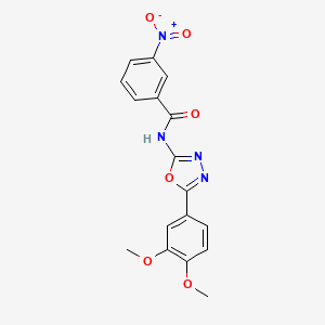 N-[5-(3,4-dimethoxyphenyl)-1,3,4-oxadiazol-2-yl]-3-nitrobenzamide