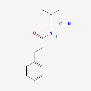 molecular formula C15H20N2O B2934943 N-(1-cyano-1,2-dimethylpropyl)-3-phenylpropanamide CAS No. 1110829-43-0