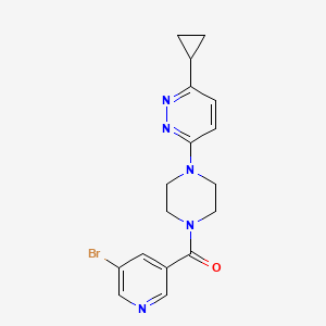 (5-Bromopyridin-3-yl)(4-(6-cyclopropylpyridazin-3-yl)piperazin-1-yl)methanone