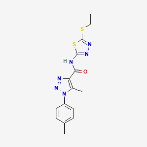 N-[5-(ethylsulfanyl)-1,3,4-thiadiazol-2-yl]-5-methyl-1-(4-methylphenyl)-1H-1,2,3-triazole-4-carboxamide
