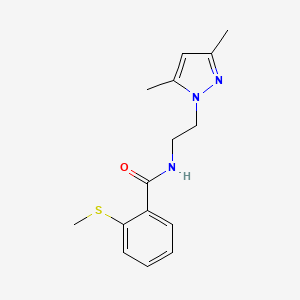 N-(2-(3,5-dimethyl-1H-pyrazol-1-yl)ethyl)-2-(methylthio)benzamide