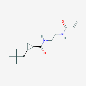 (1R,2S)-2-(2,2-Dimethylpropyl)-N-[2-(prop-2-enoylamino)ethyl]cyclopropane-1-carboxamide