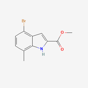 molecular formula C11H10BrNO2 B2935013 methyl 4-bromo-7-methyl-1H-indole-2-carboxylate CAS No. 187607-80-3