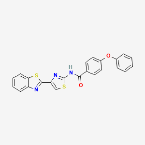 molecular formula C23H15N3O2S2 B2935028 N-[4-(1,3-benzothiazol-2-yl)-1,3-thiazol-2-yl]-4-phenoxybenzamide CAS No. 361172-90-9