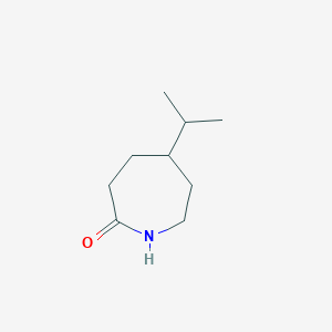 molecular formula C9H17NO B2935050 5-(Propan-2-yl)azepan-2-one CAS No. 62596-03-6