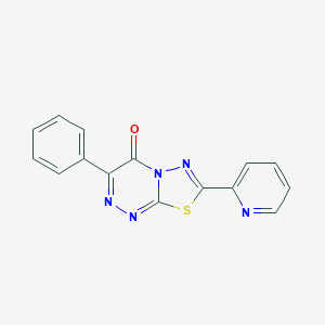 molecular formula C15H9N5OS B293514 3-phenyl-7-(2-pyridinyl)-4H-[1,3,4]thiadiazolo[2,3-c][1,2,4]triazin-4-one 