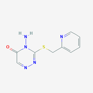 4-Amino-3-(pyridin-2-ylmethylsulfanyl)-1,2,4-triazin-5-one