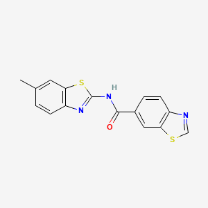 molecular formula C16H11N3OS2 B2935151 N-(6-methyl-1,3-benzothiazol-2-yl)-1,3-benzothiazole-6-carboxamide CAS No. 681166-73-4