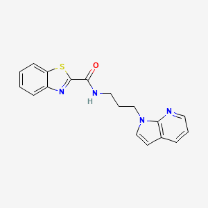 N-(3-(1H-pyrrolo[2,3-b]pyridin-1-yl)propyl)benzo[d]thiazole-2-carboxamide