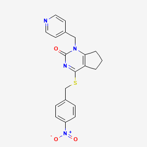 4-((4-nitrobenzyl)thio)-1-(pyridin-4-ylmethyl)-6,7-dihydro-1H-cyclopenta[d]pyrimidin-2(5H)-one