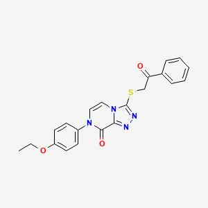 7-(4-ethoxyphenyl)-3-((2-oxo-2-phenylethyl)thio)-[1,2,4]triazolo[4,3-a]pyrazin-8(7H)-one