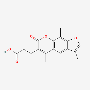 molecular formula C17H16O5 B2935162 3-(3,5,9-trimethyl-7-oxo-7H-furo[3,2-g]chromen-6-yl)propanoic acid CAS No. 777857-42-8