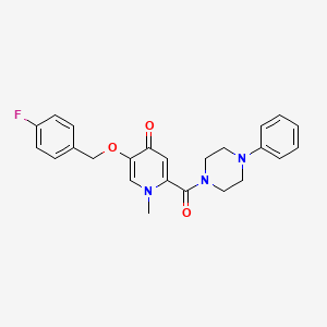5-((4-fluorobenzyl)oxy)-1-methyl-2-(4-phenylpiperazine-1-carbonyl)pyridin-4(1H)-one