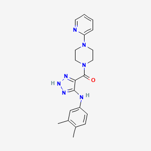 (5-((3,4-dimethylphenyl)amino)-1H-1,2,3-triazol-4-yl)(4-(pyridin-2-yl)piperazin-1-yl)methanone