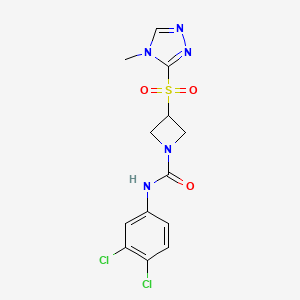 N-(3,4-dichlorophenyl)-3-((4-methyl-4H-1,2,4-triazol-3-yl)sulfonyl)azetidine-1-carboxamide