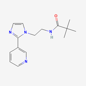 molecular formula C15H20N4O B2935223 N-(2-(2-(pyridin-3-yl)-1H-imidazol-1-yl)ethyl)pivalamide CAS No. 2034281-47-3