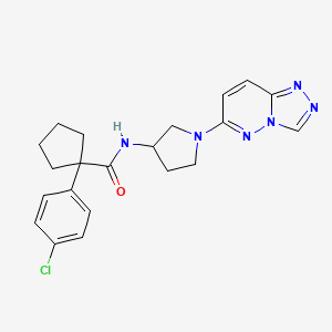 N-(1-([1,2,4]triazolo[4,3-b]pyridazin-6-yl)pyrrolidin-3-yl)-1-(4-chlorophenyl)cyclopentanecarboxamide