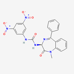 1-(1-methyl-2-oxo-5-phenyl-2,3-dihydro-1H-1,4-diazepin-3-yl)-3-(3,5-nitrophenyl)urea