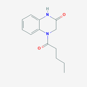 molecular formula C13H16N2O2 B2935248 4-pentanoyl-3,4-dihydroquinoxalin-2(1H)-one CAS No. 952861-25-5