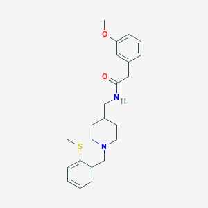 molecular formula C23H30N2O2S B2935273 2-(3-methoxyphenyl)-N-((1-(2-(methylthio)benzyl)piperidin-4-yl)methyl)acetamide CAS No. 1234993-10-2