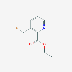 molecular formula C9H10BrNO2 B2935307 Ethyl 3-(bromomethyl)picolinate CAS No. 301666-61-5
