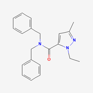 molecular formula C21H23N3O B2935316 N,N-dibenzyl-1-ethyl-3-methyl-1H-pyrazole-5-carboxamide CAS No. 1004481-28-0