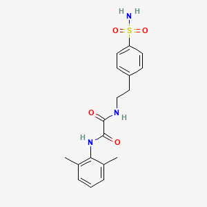 molecular formula C18H21N3O4S B2935366 N1-(2,6-dimethylphenyl)-N2-(4-sulfamoylphenethyl)oxalamide CAS No. 887204-61-7