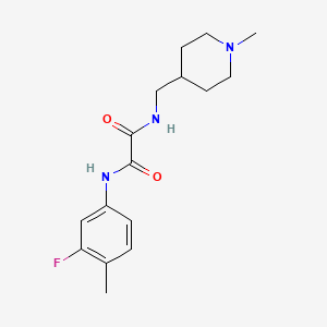 molecular formula C16H22FN3O2 B2935392 N'-(3-fluoro-4-methylphenyl)-N-[(1-methylpiperidin-4-yl)methyl]ethanediamide CAS No. 953224-18-5