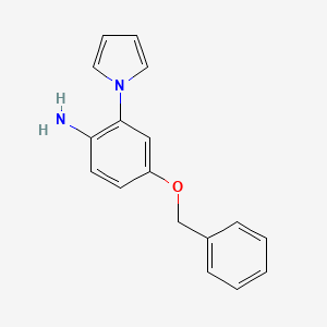 B2935408 4-Phenylmethoxy-2-pyrrol-1-ylaniline CAS No. 2010975-39-8