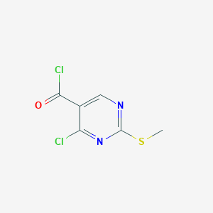 molecular formula C6H4Cl2N2OS B2935414 4-Chloro-2-(methylthio)pyrimidine-5-carbonyl chloride CAS No. 55084-66-7