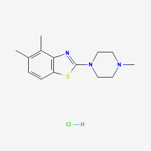 molecular formula C14H20ClN3S B2935454 4,5-Dimethyl-2-(4-methylpiperazin-1-yl)benzo[d]thiazole hydrochloride CAS No. 1216818-48-2