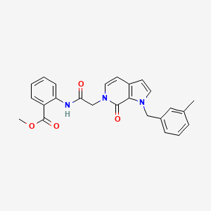 molecular formula C25H23N3O4 B2935457 methyl 2-(2-{1-[(3-methylphenyl)methyl]-7-oxo-1H,6H,7H-pyrrolo[2,3-c]pyridin-6-yl}acetamido)benzoate CAS No. 1286703-62-5