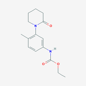 molecular formula C15H20N2O3 B2935504 ethyl N-[4-methyl-3-(2-oxopiperidin-1-yl)phenyl]carbamate CAS No. 922932-18-1