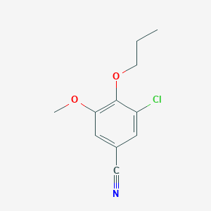 molecular formula C11H12ClNO2 B2935557 3-Chloro-5-methoxy-4-propoxybenzonitrile CAS No. 693804-16-9