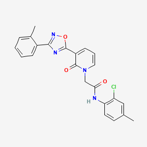 molecular formula C23H19ClN4O3 B2935587 N-(2-chloro-4-methylphenyl)-2-(2-oxo-3-(3-(o-tolyl)-1,2,4-oxadiazol-5-yl)pyridin-1(2H)-yl)acetamide CAS No. 1251571-04-6