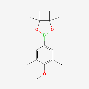 molecular formula C15H23BO3 B2935607 2-(4-Methoxy-3,5-dimethylphenyl)-4,4,5,5-tetramethyl-1,3,2-dioxaborolane CAS No. 568572-19-0