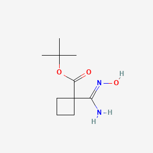 molecular formula C10H18N2O3 B2935643 tert-butyl 1-(N'-hydroxycarbamimidoyl)cyclobutane-1-carboxylate CAS No. 1955564-40-5